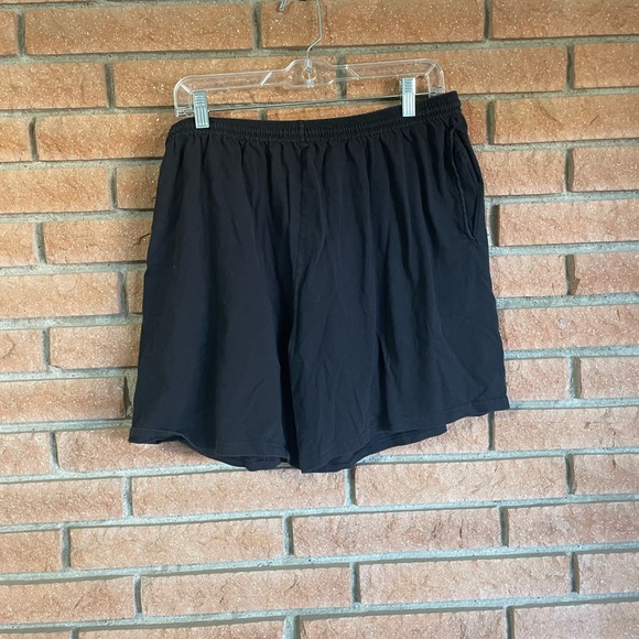 Hanes Men's Black Athletic Shorts - Picture 1 of 3